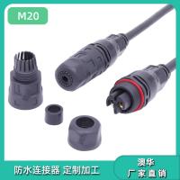 AHUA澳华电缆防水连接器M20直通包胶防水接头灯具防水插
