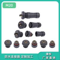 AHUA澳华洗墙灯防水接头M20面板机械电源防水连接器插头