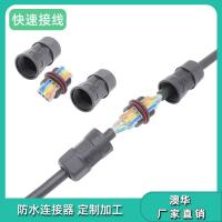 AHUA澳华M25直通3芯户外IP67/IP68按压式防水航空插头